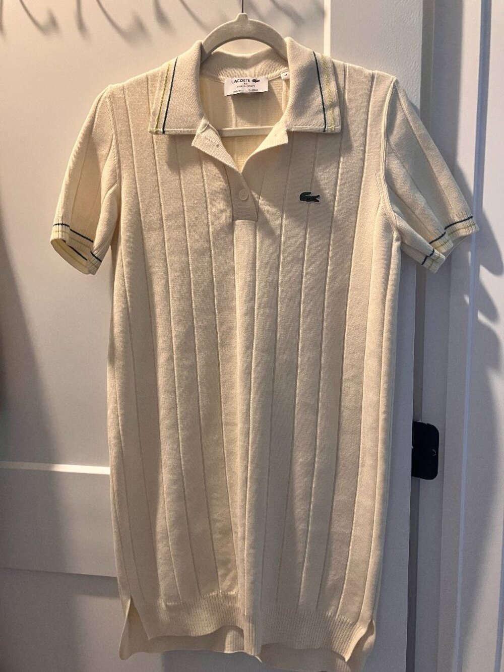 *NEW* Lacoste ribbed knit polo dress